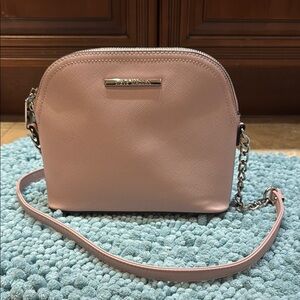 Steve Madden Pink Crossbody Bag with Dome Shape and Zipper Closure